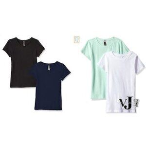 Clementine Girls Everyday Crew Neck T-Shirt 2 Pack, Choose Sz/Color